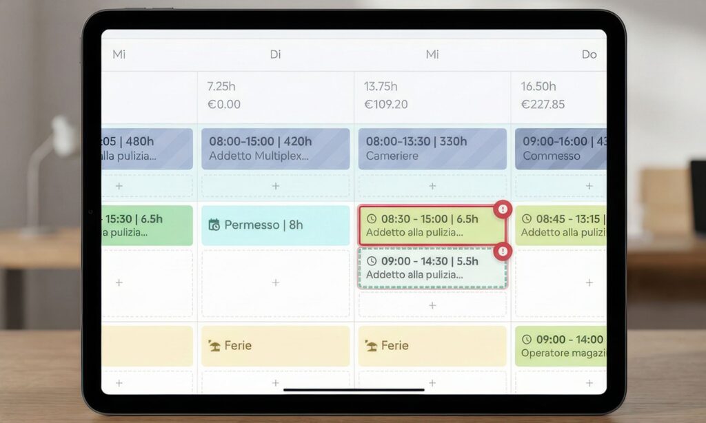 dashboard di Jobby il software pianificazione turni di lavoro